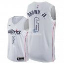Camisetas NBA de Troy Brown Jr Washington Wizards Nike Blanco Ciudad 2018
