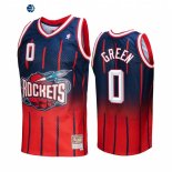 Camisetas NBA Houston Rockets NO.0 Jalen Green Fadeaway Rojo Marino Hardwood Classics 2022
