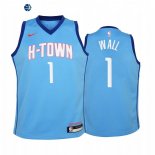 Camiseta NBA Ninos Houston Rockets John Wall Azul Ciudad 2020-21