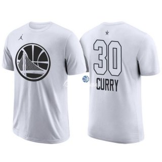 Camisetas NBA de Manga Corta Stephen Curry All Star 2018 Blanco
