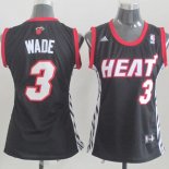 Camisetas NBA Mujer Dwyane Wade Miami Heat Negro