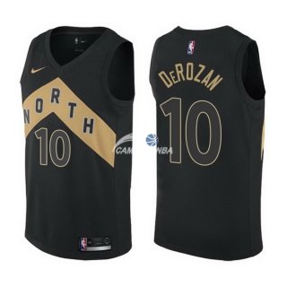Camisetas NBA de DeMar DeRozan Toronto Raptors Nike Negro Ciudad 17/18