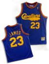 Camisetas NBA de retro Lebron James Cleveland Cavaliers Azul