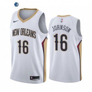 Camiseta NBA de New Orleans Pelicans James Johnson Blanco Association 2021