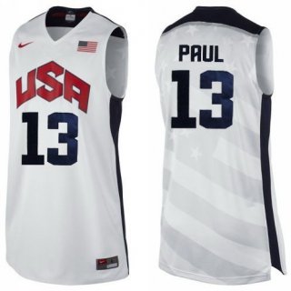 Camisetas NBA de Chris Paul USA 2012 blanco