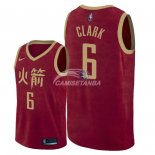 Camisetas NBA de Gary Clark Houston Rockets Nike Rojo Ciudad 18/19