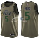Camisetas NBA Salute To Servicio Utah Jazz Rodney Hood Nike Ejercito Verde 2018
