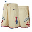 Pantalon NBA de Philadelphia 76ers Al Horford Crema Ciudad 2020