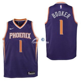 Camiseta NBA Ninos Phoenix Suns Devin Booker Púrpura Icon 17/18
