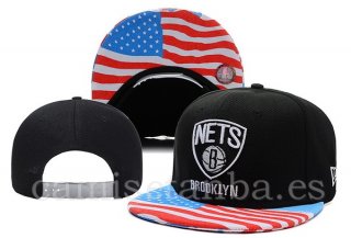 Snapbacks Caps NBA De Brooklyn Nets USA Bandera Rojo