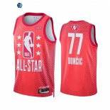 Camisetas NBA 2022 All Star NO.77 Luka Doncic Rojo