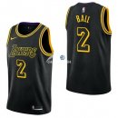 Camisetas NBA de Lonzo Ball Los Angeles Lakers Nike Negro Ciudad 17/18