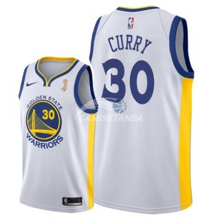 Camisetas NBA Golden State Warriors Stephen Curry 2018 Finales Blanco
