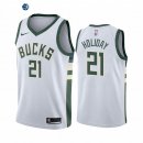 Camiseta NBA de Jrue Holiday Milwaukee Bucks Blanco Association 2020-21