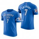 Camisetas NBA de Manga Corta Carmelo Anthony Oklahoma City Thunder Azul 17/18