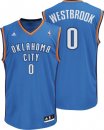 Camisetas NBA de Westbrook Oklahoma City Thunder Rev30 Azul