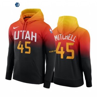 Sudaderas Con Capucha NBA Utah Jazz Donovan Mitchell Negro Naranja Ciudad 2020-21