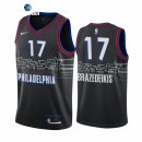 Camisetas NBA de Philadelphia Sixers Ignas Brazedeikis Nike Negro Ciudad 2021-22