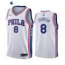 Camisetas NBA Nike Philadelphia Sixers NO.8 Tyler Johnson 75th Season Blanco Association 2021-22