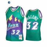 Camisetas NBA Utah Jazz Karl Malone Verde Throwback 2021
