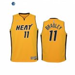 Camisetas de NBA Ninos Edición ganada Miami Heat Avery Bradley Amarillo 2021