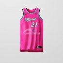 Camisetas NBA Edición ganada Miami Heat Hassan Whiteside Rosa 2018/19