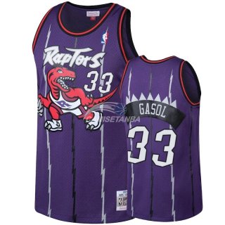 Camisetas NBA Toronto Raptors Marc Gasol Púrpura Hardwood Classic 1998-99