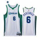 Camisetas NBA de Dallas Mavericks Kristaps Porzingis 75th Blanco Ciudad 2021-22