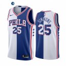 Camisetas NBA de Philadelphia Sixers Ben Simmons Blanco Azul Split Edition 2021-22