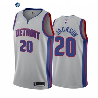 Camiseta NBA de Josh Jackson Detroit Pistons Gris Statement 2020
