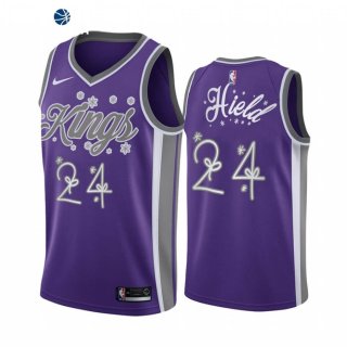 Camisetas NBA 2020 Navidad Sacramento Kings Buddy Hield Purpura