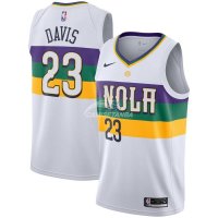 Camisetas NBA de Anthony Davis New Orleans Pelicans Nike Blanco Ciudad 18/19