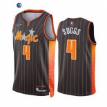 Camisetas NBA Nike Orlando Magic NO.4 Jalen Suggs 75th Negro Ciudad 2021-22