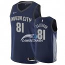 Camisetas NBA de Jose Calderon Detroit Pistons 17/18 Nike Marino Ciudad