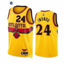 Camisetas NBA Nike Atlanta Hawks NO.24 Wes Iwundu 75th Diamond Oro Ciudad 2021-22