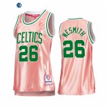 Camisetas NBA Mujer Boston Celtics NO.26 Aaron Nesmith 75th Aniversario Rosa Oro 2022