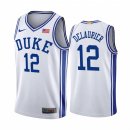 Camisetas NCAA Duke Javin DeLaurier Blanco 2019-20