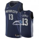 Camisetas NBA de Khyri Thomas Detroit Pistons 17/18 Nike Marino Ciudad