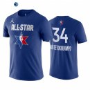 Camisetas NBA de Manga Corta Giannis Antetokounmpo All Star 2020 Azul