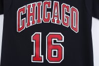 Camisetas NBA de Manga Corta Pau Gaso Chicago Bulls Negro