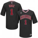 Camisetas NBA de Manga Corta Derrick Rose Chicago Bulls Negro