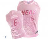 Camisetas NBA Mujer LeBron James Miami Heat Rosa