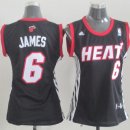 Camisetas NBA Mujer Lebron James Miami Heat Negro