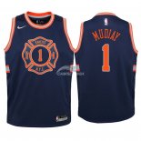 Camisetas de NBA Ninos New York Knicks Emmanuel Mudiay Nike Marino Ciudad 2018