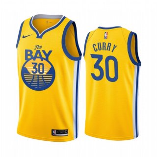 Camisetas NBA De Golden State Warriors Stephen Curry Amarillo Ciudad 2019-20