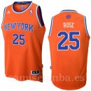 Camisetas NBA de Derrick Rose New York Knicks Naranja