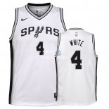 Camisetas de NBA Ninos San Antonio Spurs Derrick White Blanco Association 2018