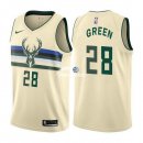 Camisetas NBA de Gerald Green Milwaukee Bucks Nike Crema Ciudad 17/18