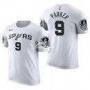 Camisetas NBA de Manga Corta Tony Parker San Antonio Spurs Blanco 17/18