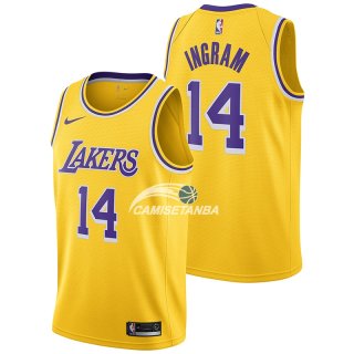 Camisetas NBA de Brandon Ingram Los Angeles Lakers Amarillo Icon 18/19